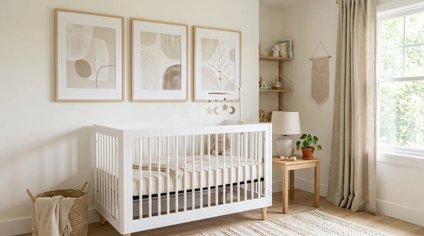 neutral nursery decor ideas Minimal Wall Art