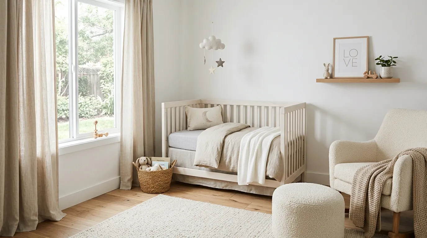 neutral nursery decor ideas Soft Layering