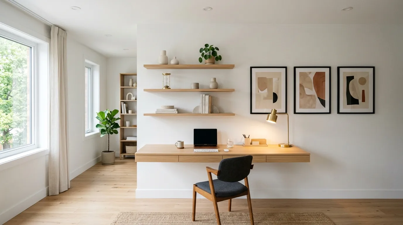 office aesthetic Floating Wall Shelves