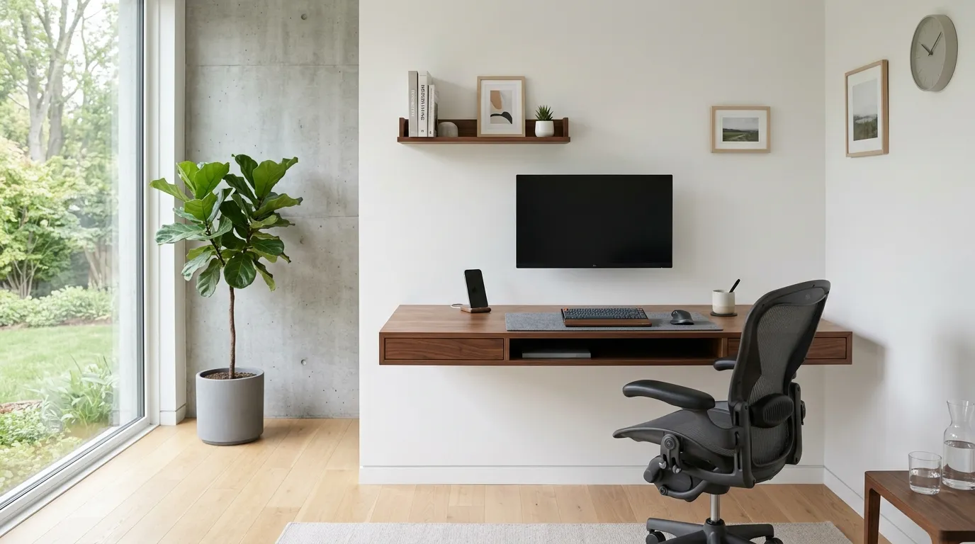 office aesthetic Hidden Cable Management