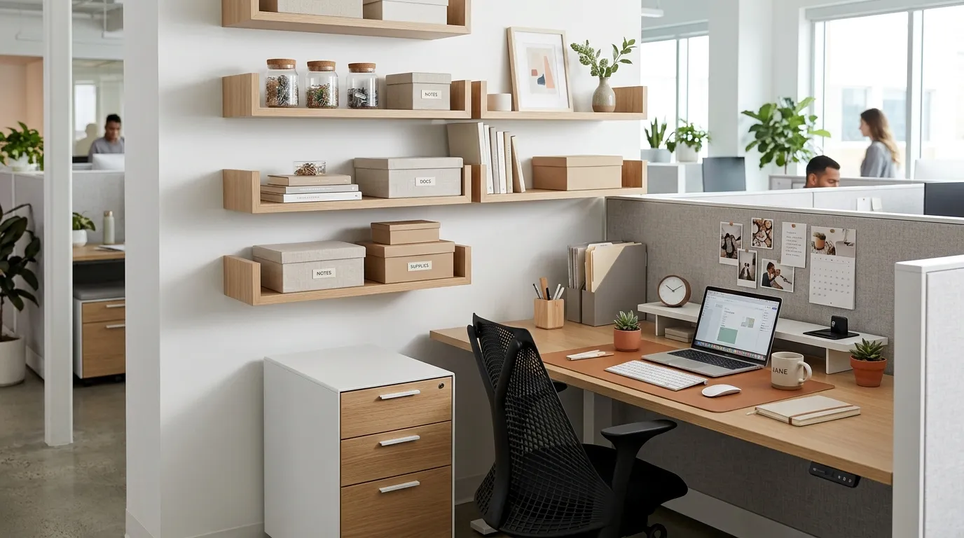 office cubicle decor Elegant Storage Solutions