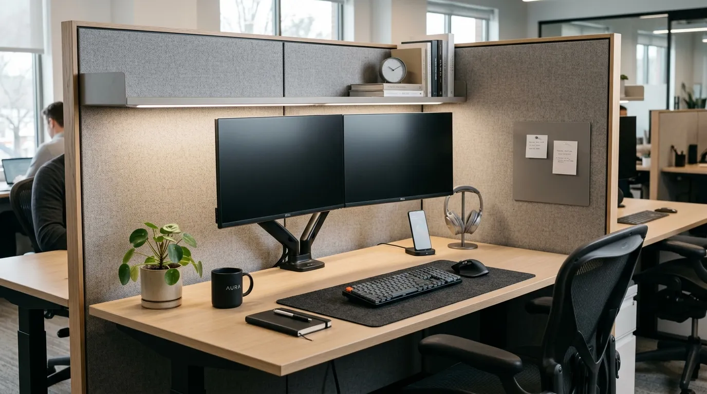 office cubicle decor Modern Tech Setup