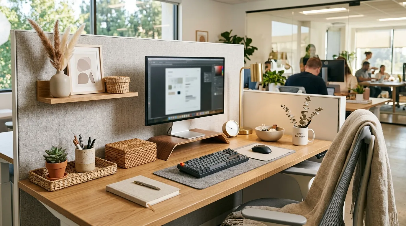 office cubicle decor Textured Desk Accessories