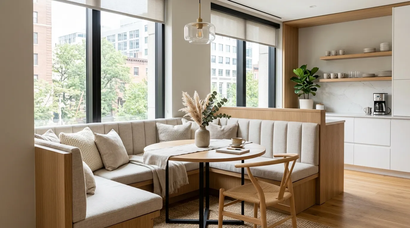 office kitchen design Built-In Breakfast Nook