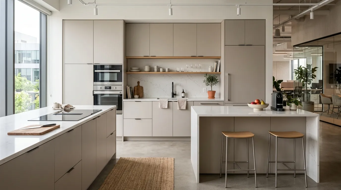 office kitchen design Matte Cabinet Finishes