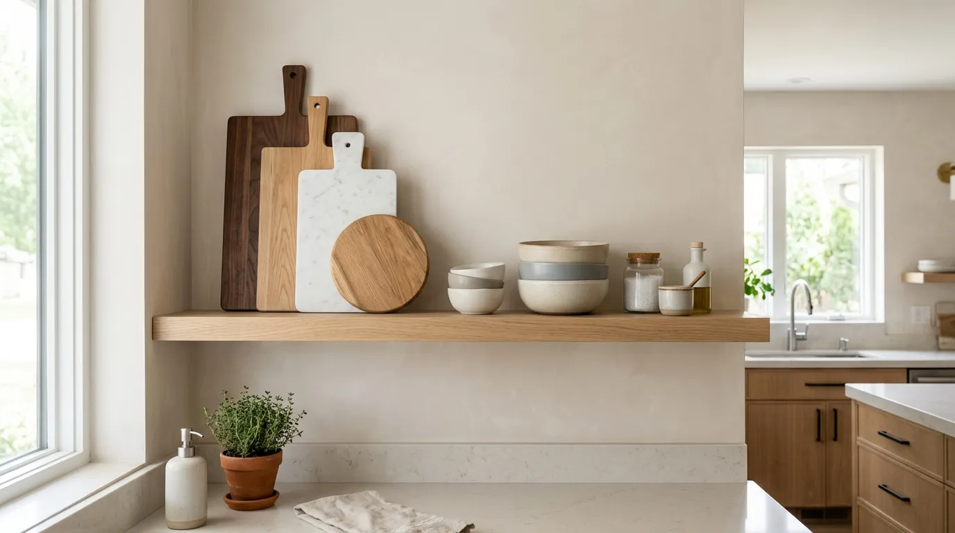 open shelf kitchen ideas Decorative Cutting Boards