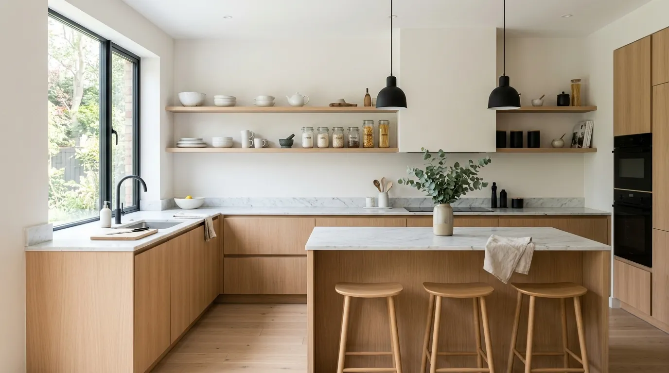 open shelf kitchen ideas Vertical Storage Styling