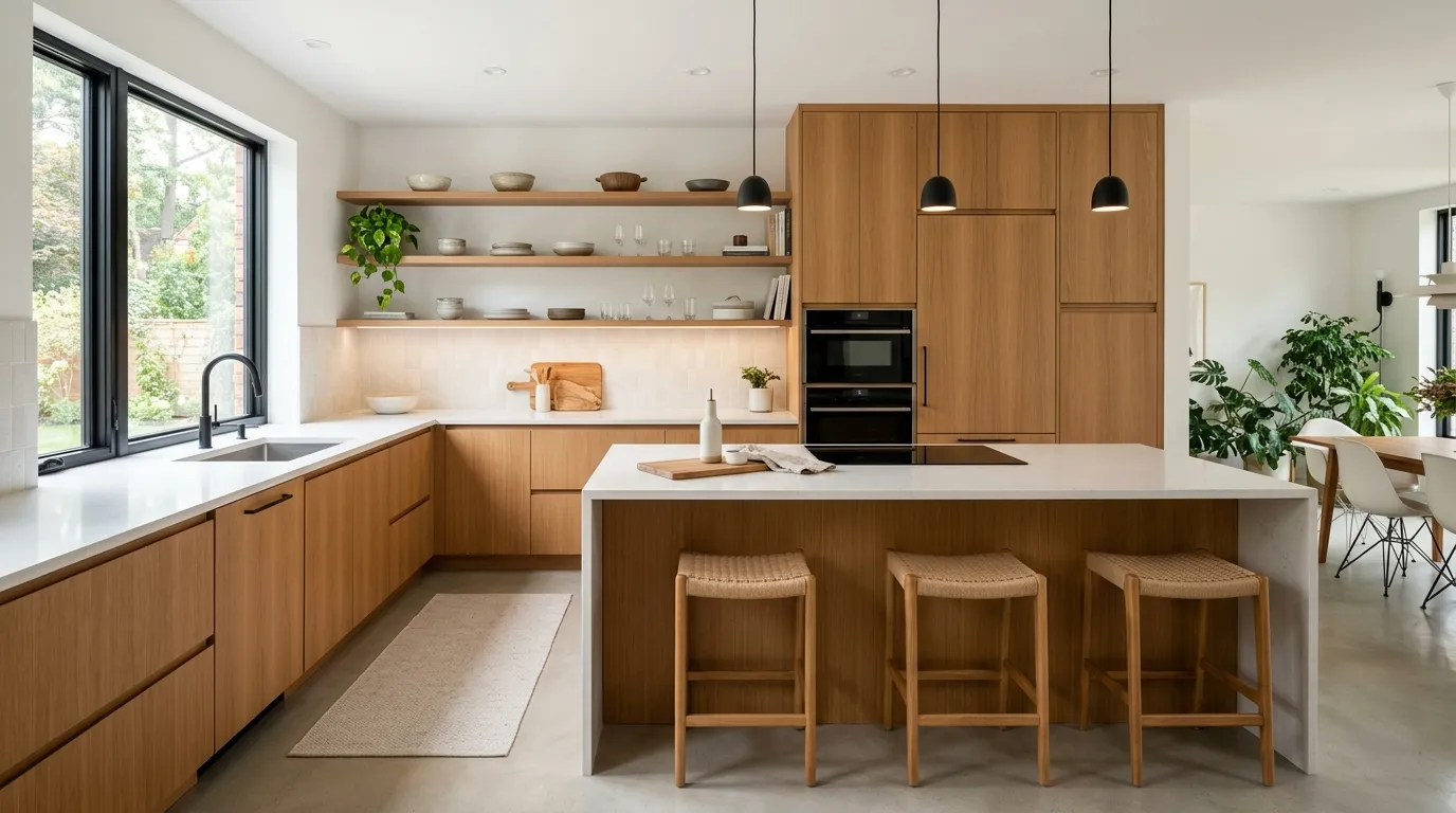 organic modern kitchen Integrated Modern Appliances