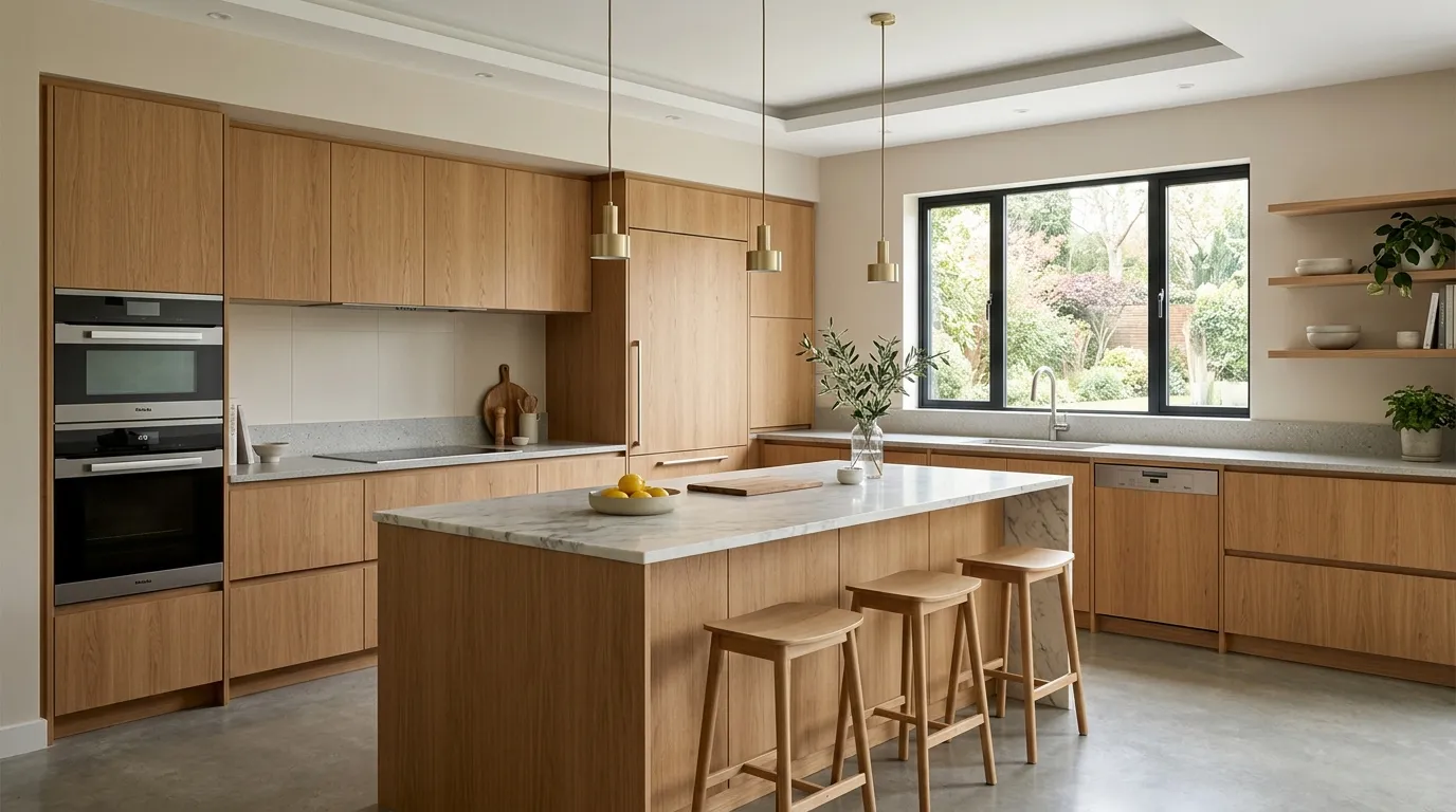 organic modern kitchen Minimal Hardware Details