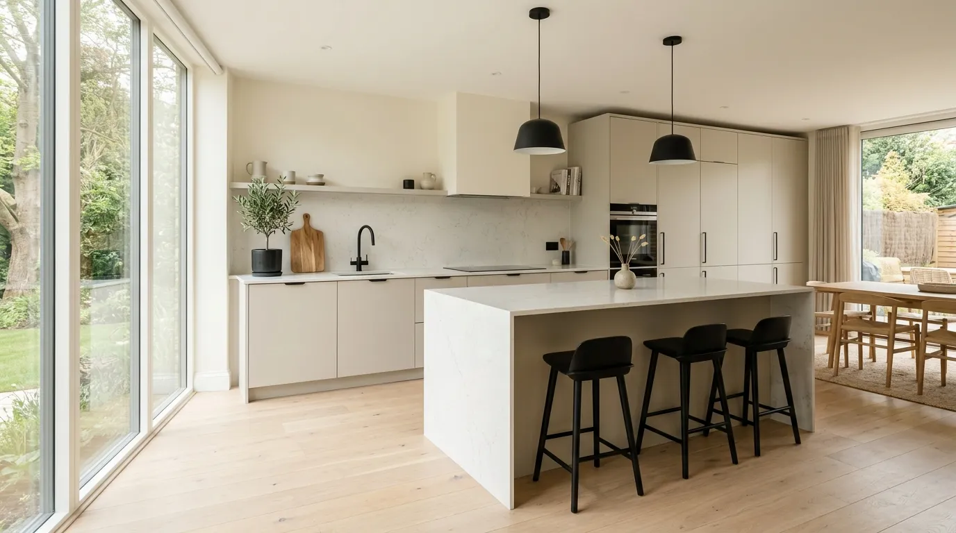 organic modern kitchen Soft Neutral Palette