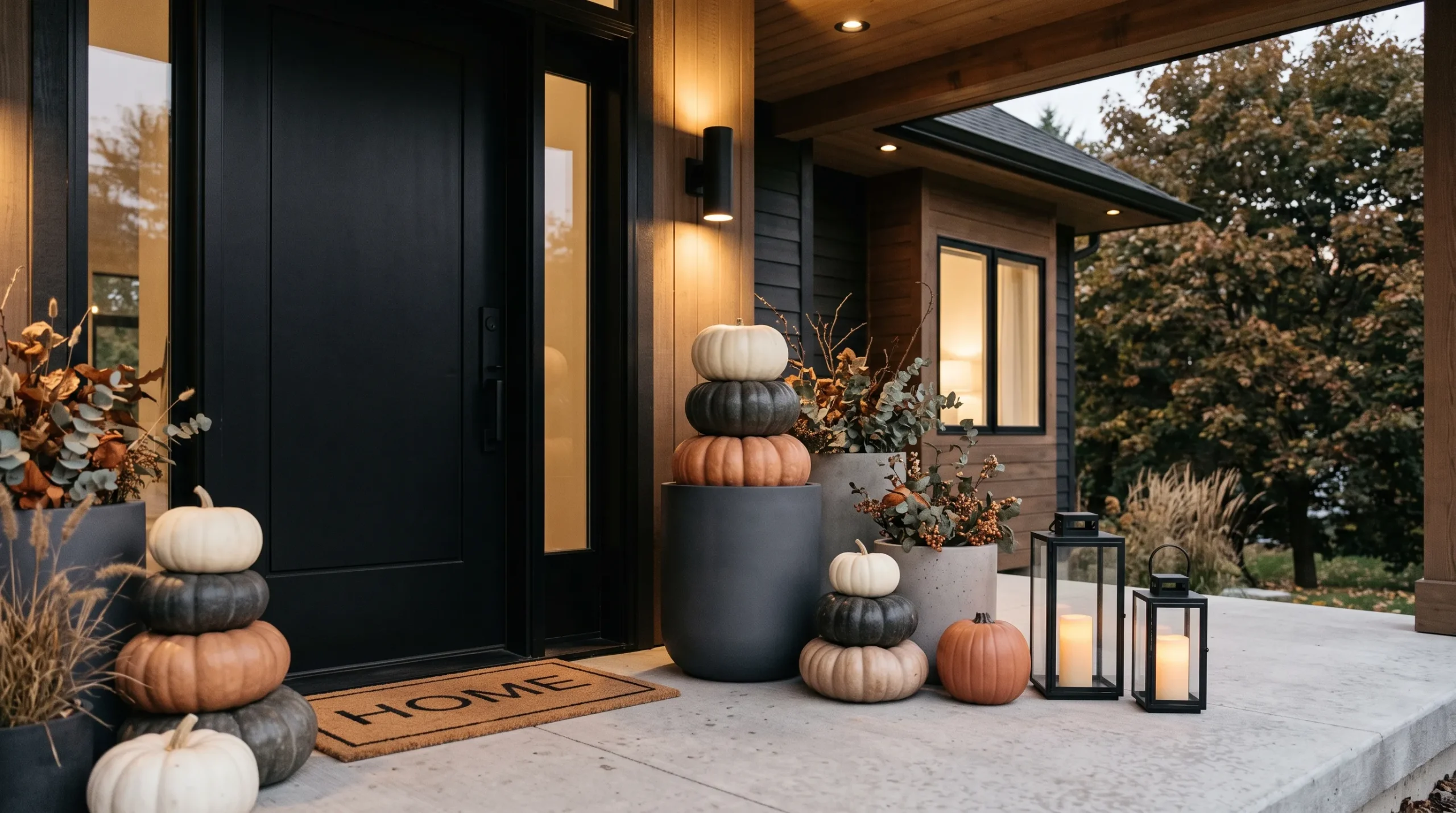 outdoor halloween decorations Modern Pumpkin Display