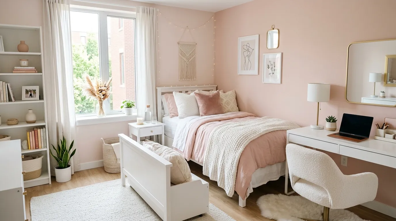 pink dorm room ideas Blush Color Palette