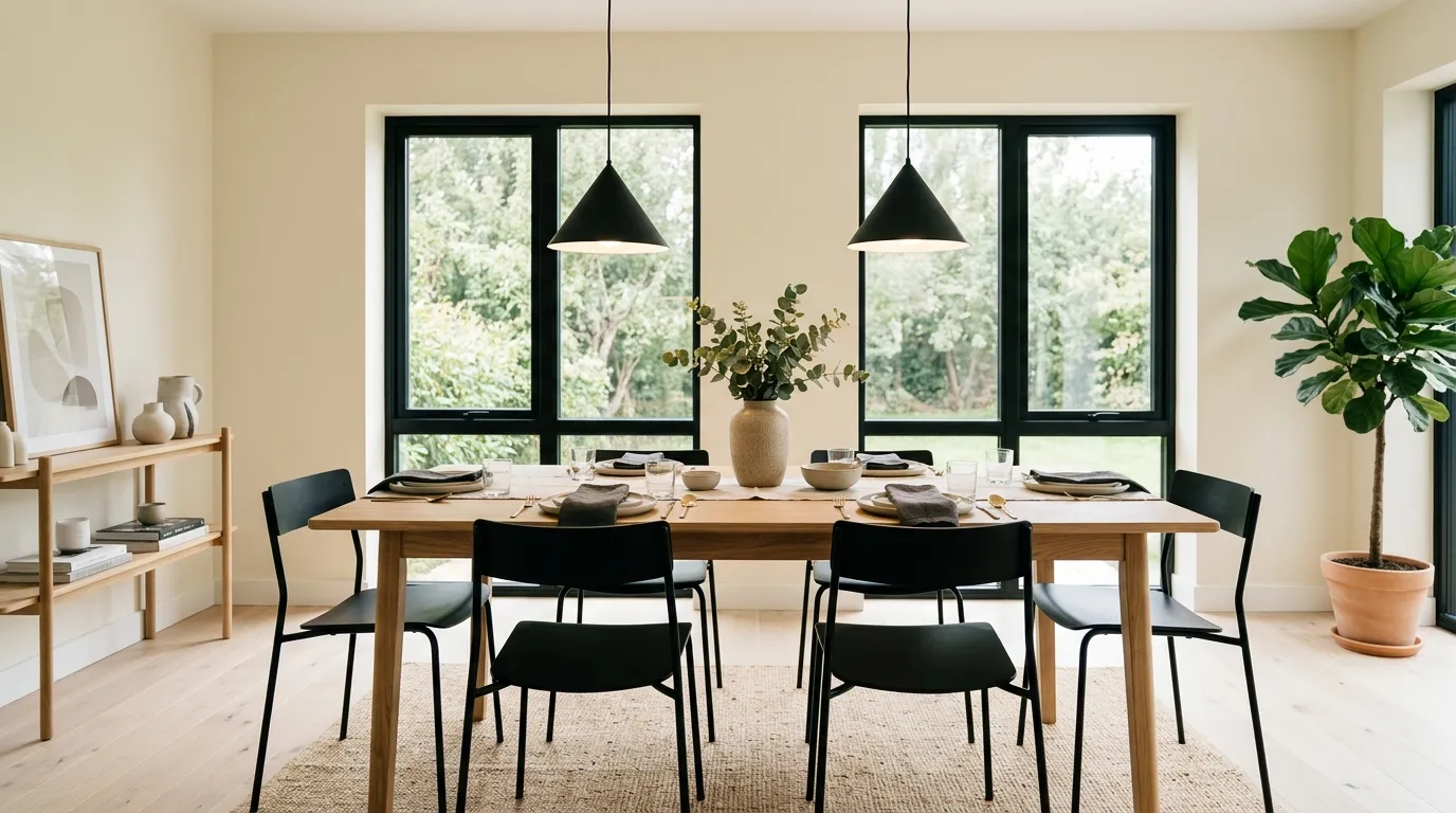 rustic dining room ideas Matte Black Accents
