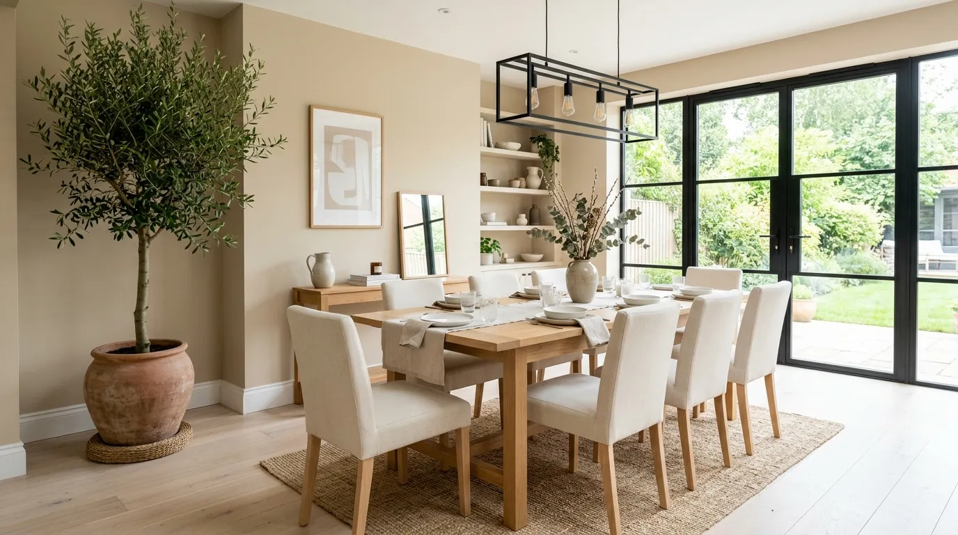 rustic dining room ideas Oversized Greenery