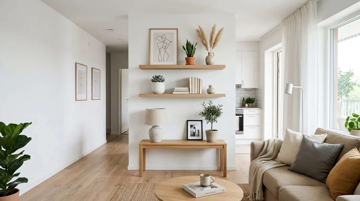 small apartment decorating ideas on a budget Floating Wall Shelves