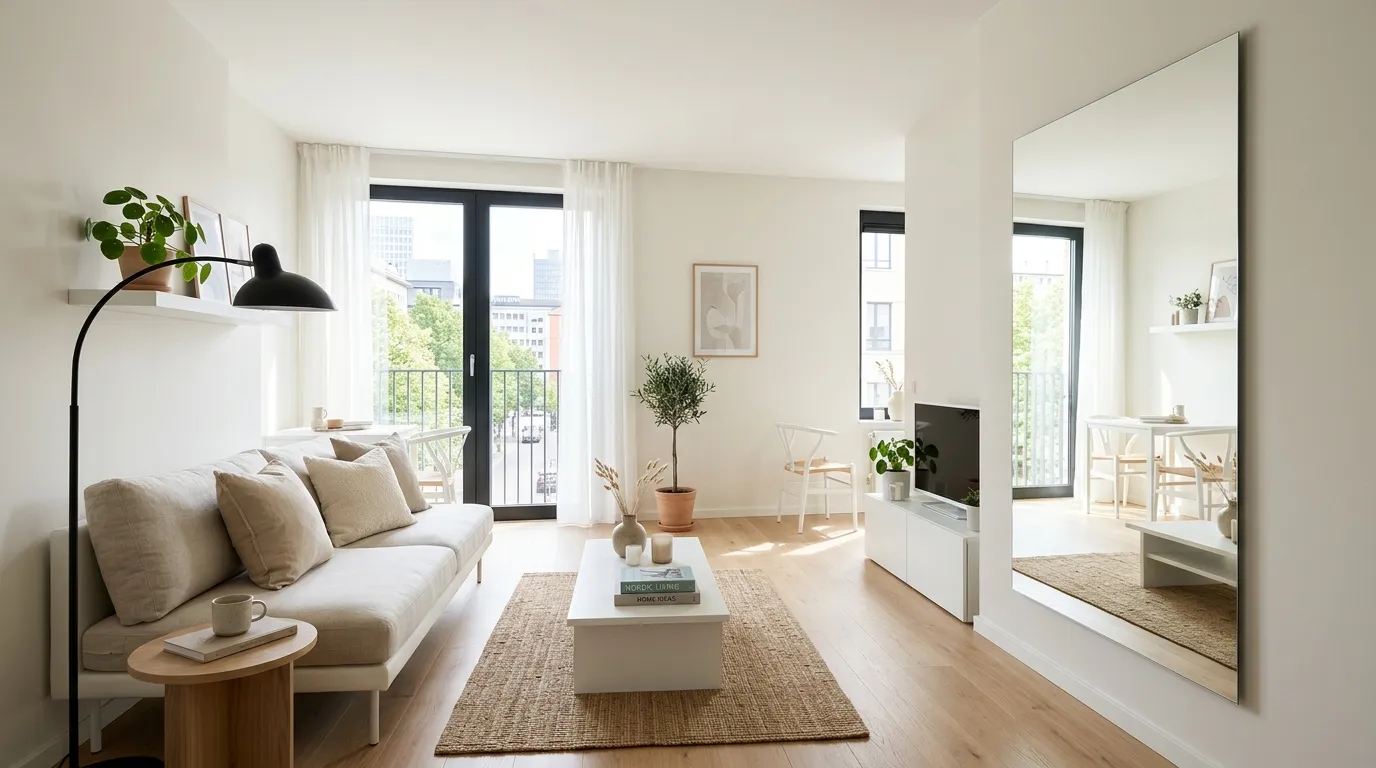 small apartment decorating ideas on a budget Mirrors For Space