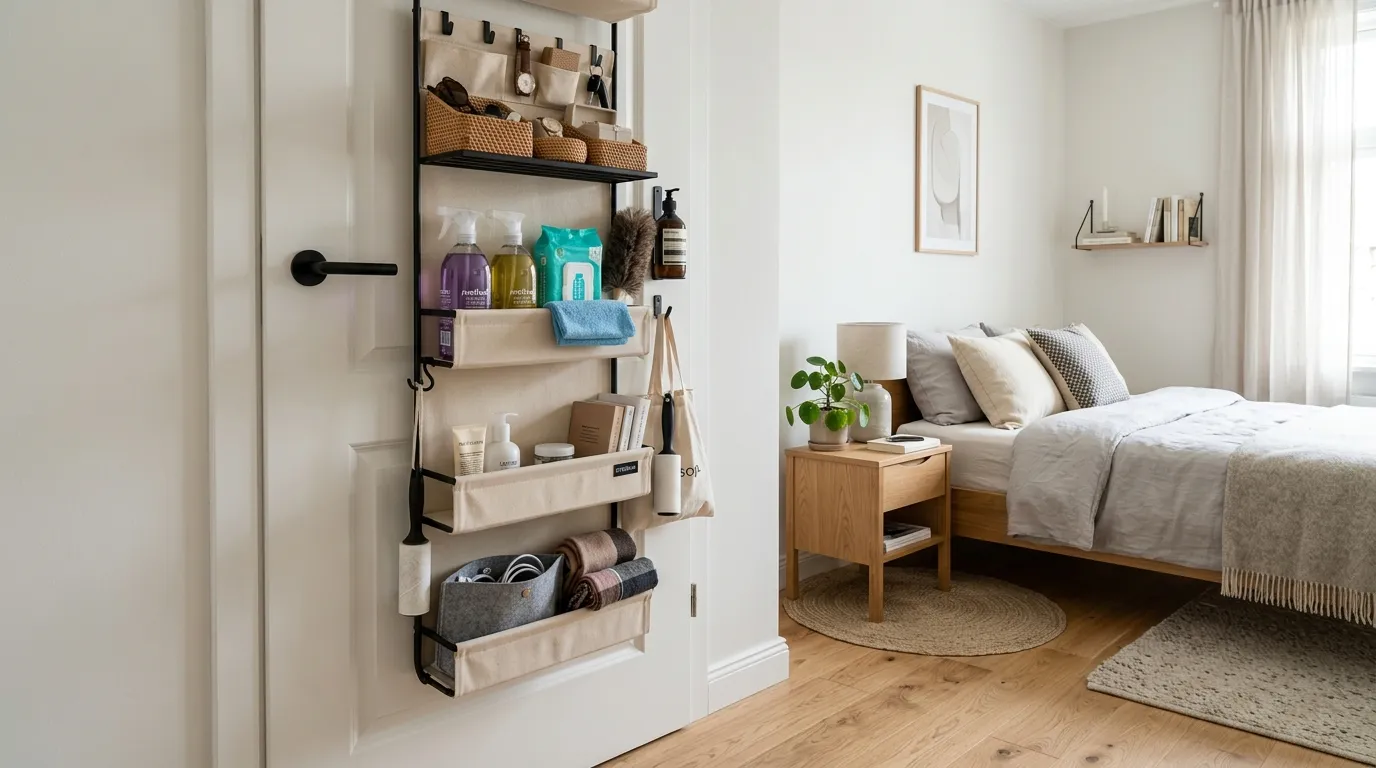 small apartment storage ideas for every room Door Back Organizers