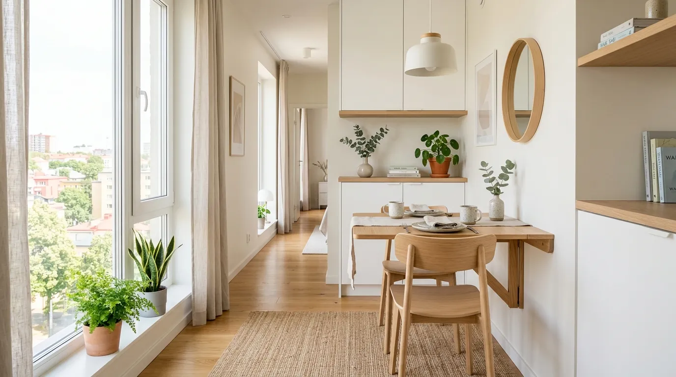 small apartment storage ideas for every room Foldable Dining Table