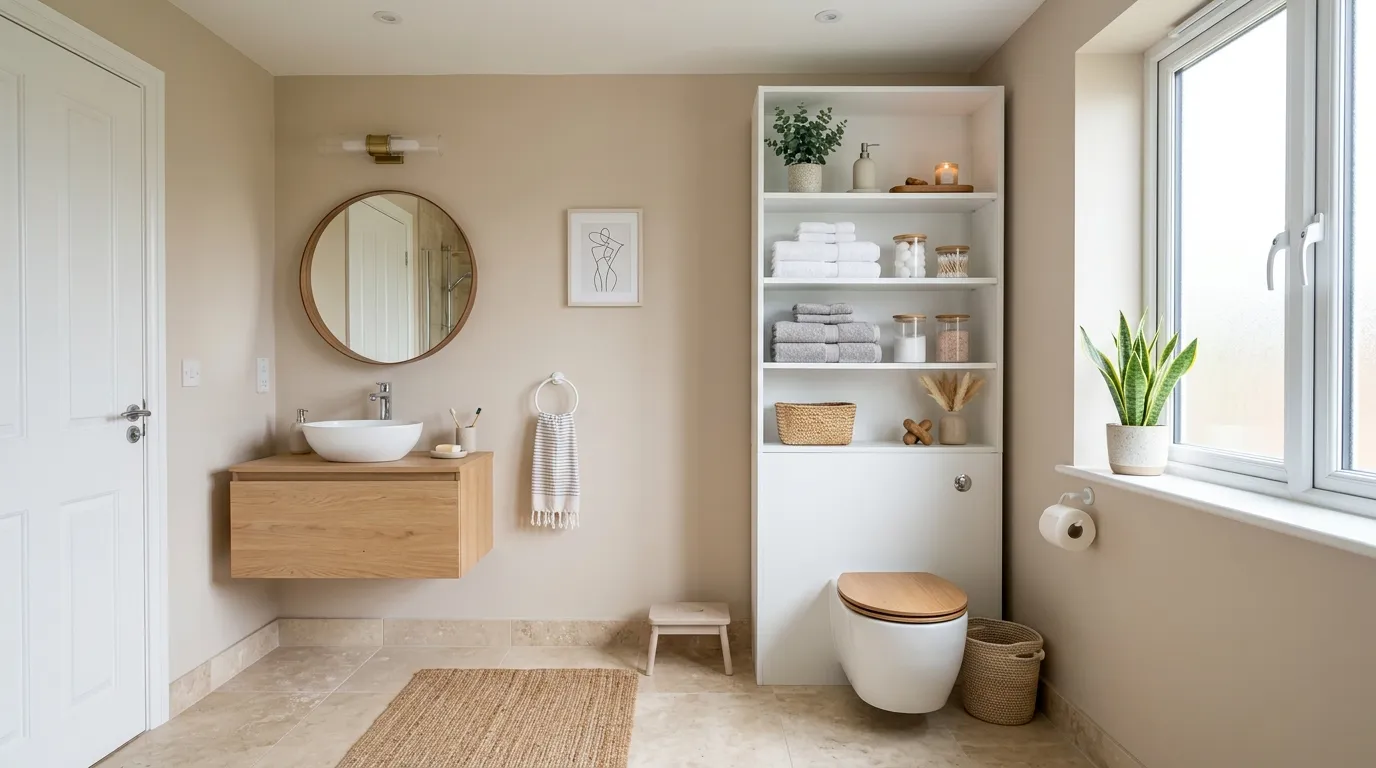 small apartment storage ideas for every room Over-Toilet Cabinets