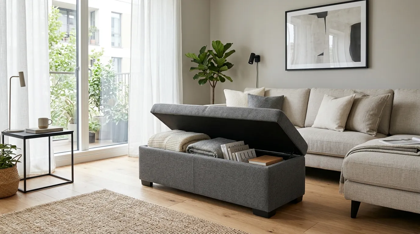 small apartment storage ideas for every room Sofa Storage Ottoman