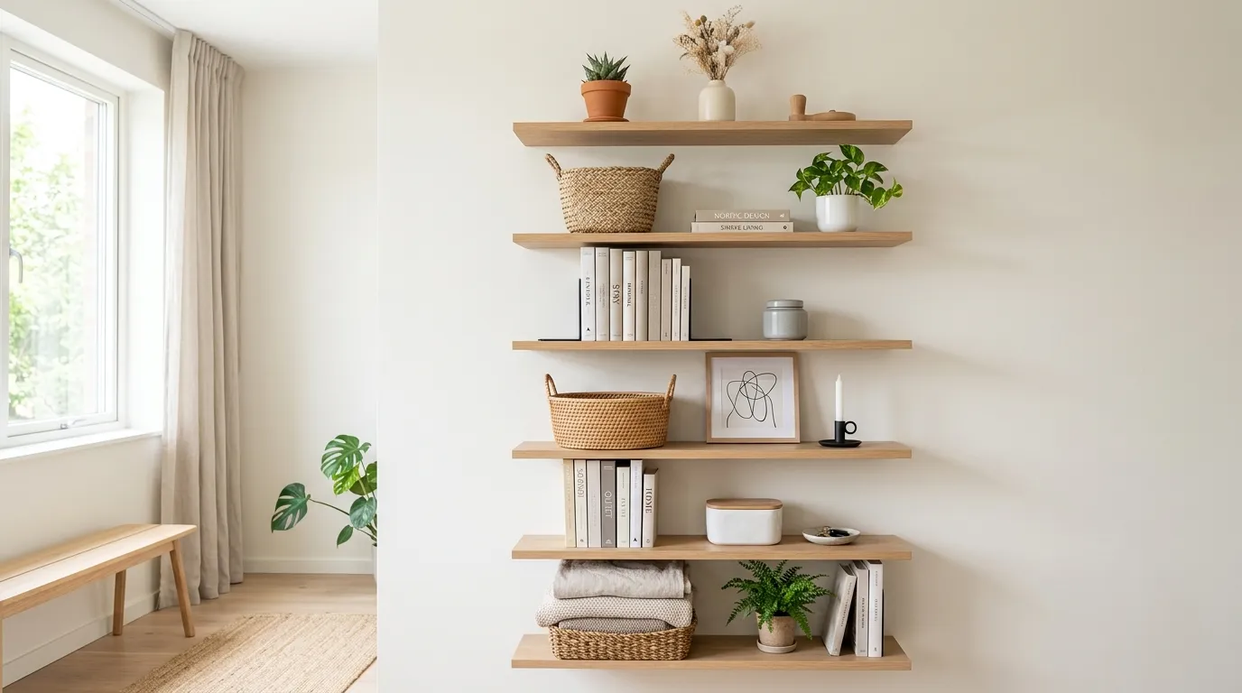 small apartment storage ideas for every room Vertical Wall Shelves