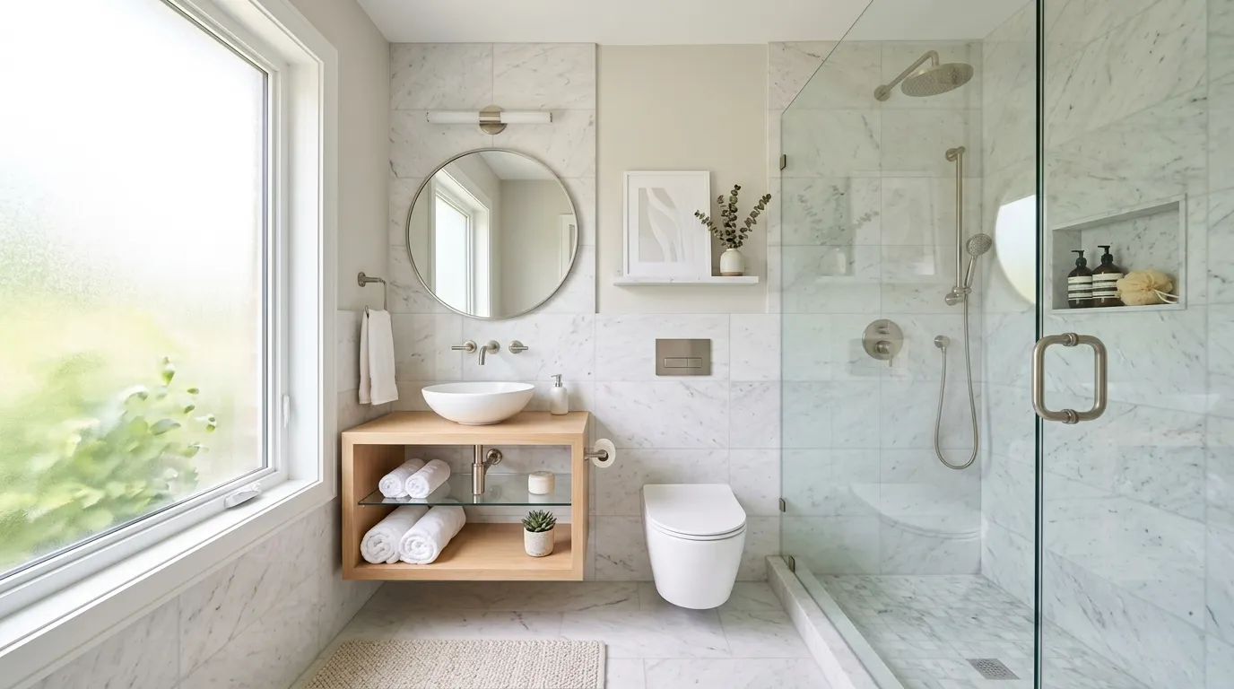 small bathroom decor ideas Glass Shower Panels