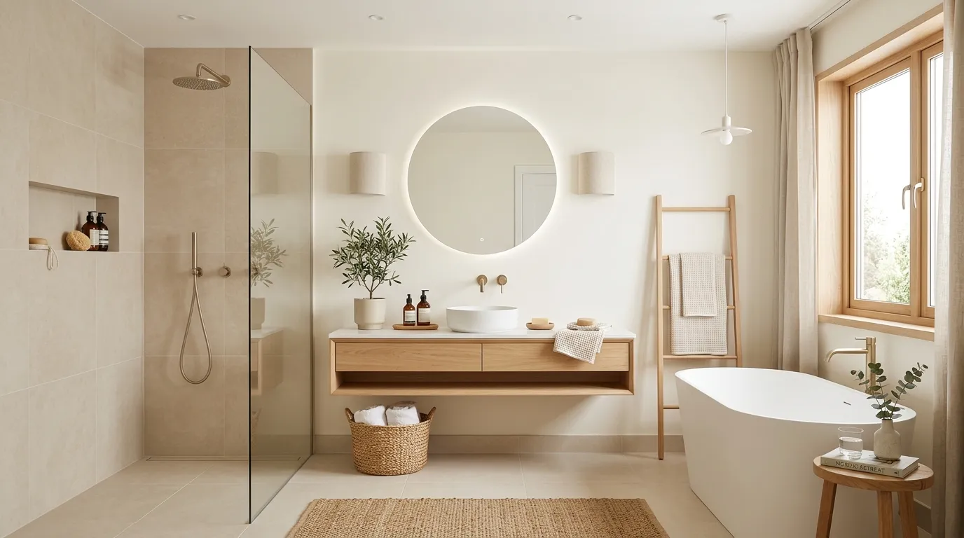 small bathroom decor ideas Neutral Color Palette