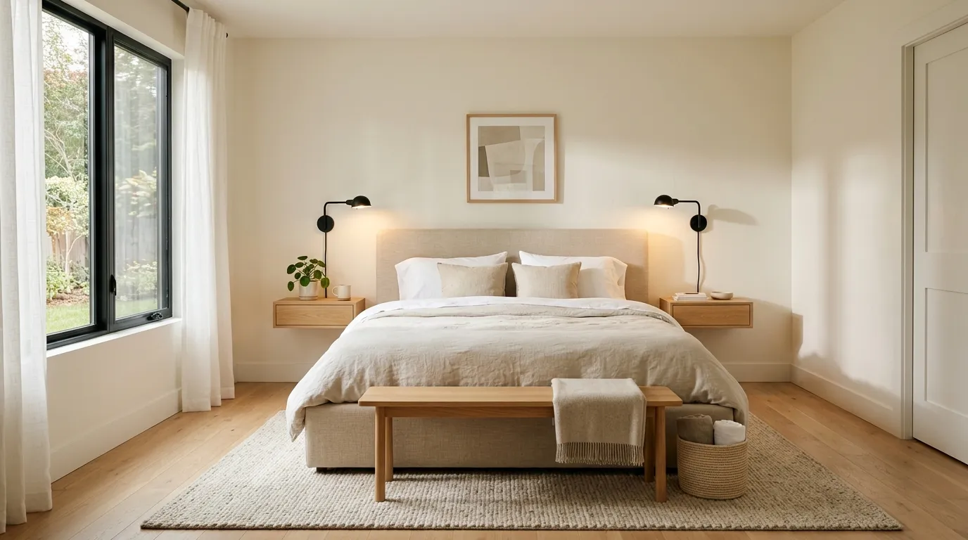 small guest room ideas Floating Nightstands
