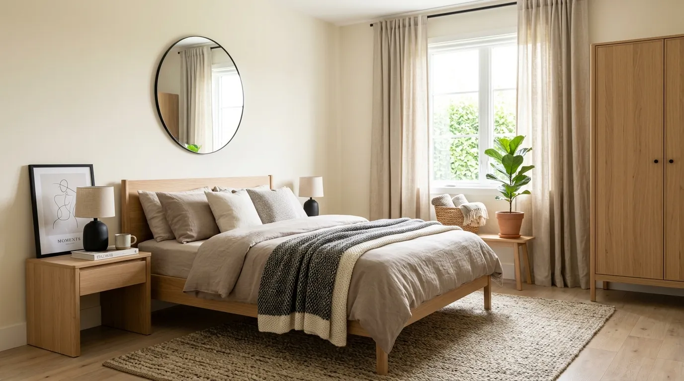 small guest room ideas Soft Neutral Palette