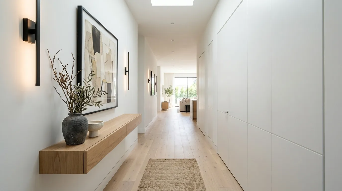 small hallway decorating ideas Floating Console