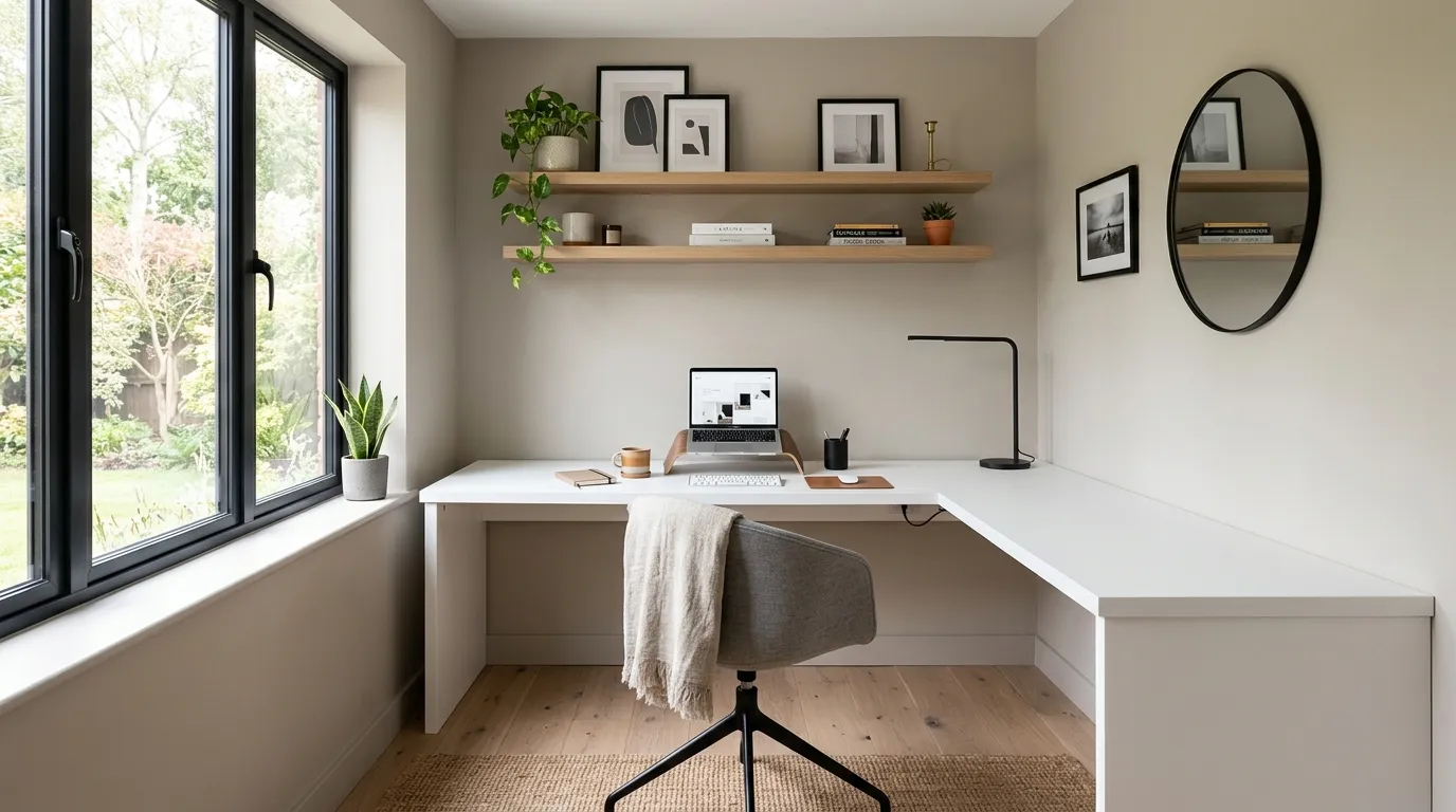 small home office design Corner Workspace
