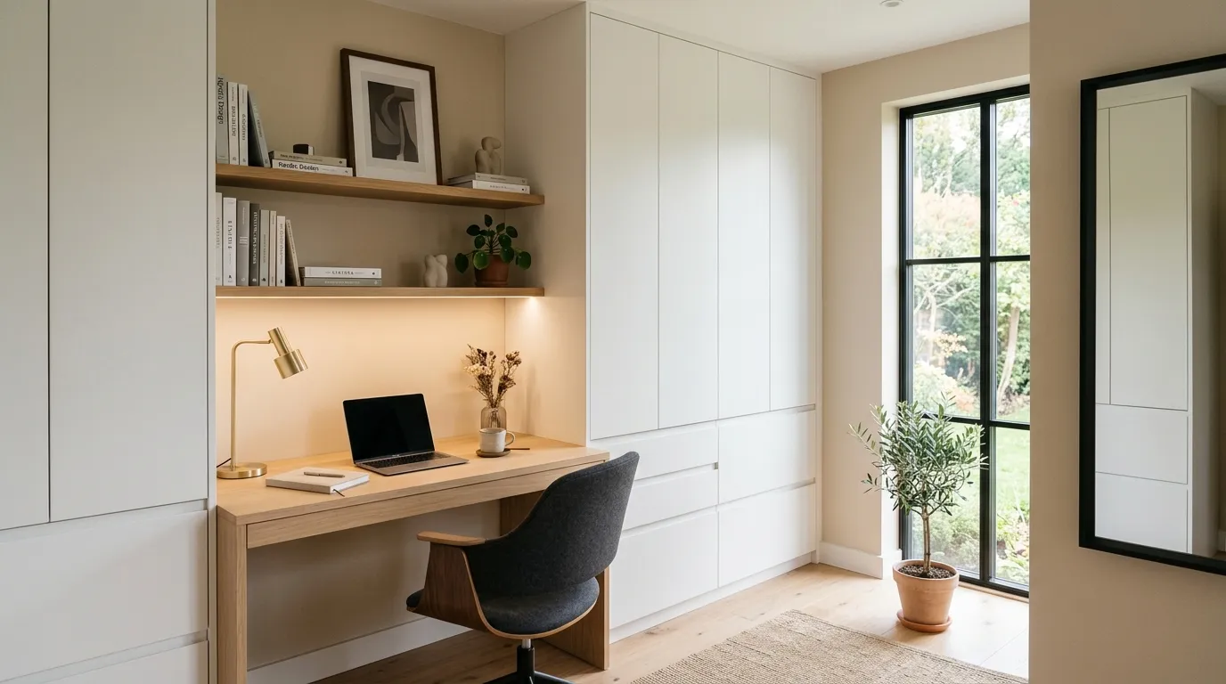 small home office design Hidden Storage