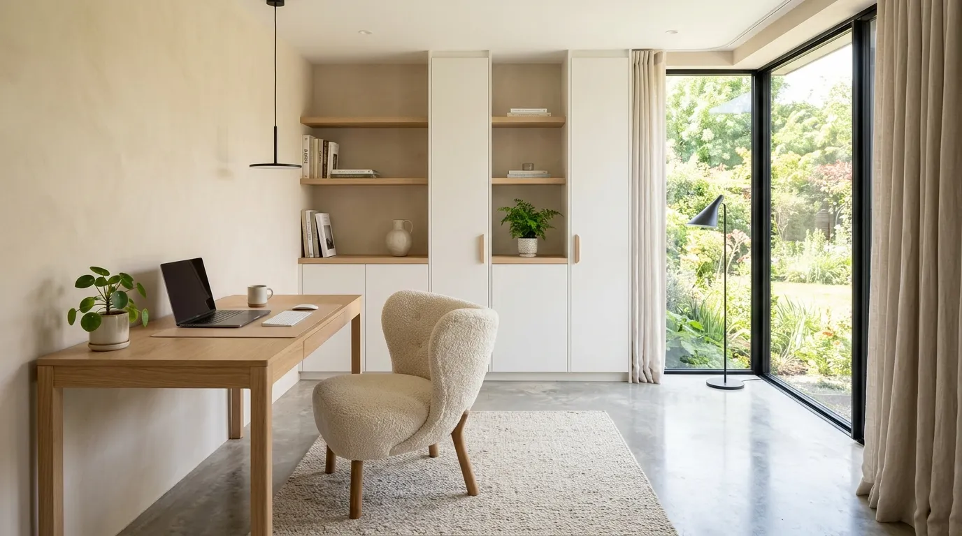 small home office design Neutral Palette
