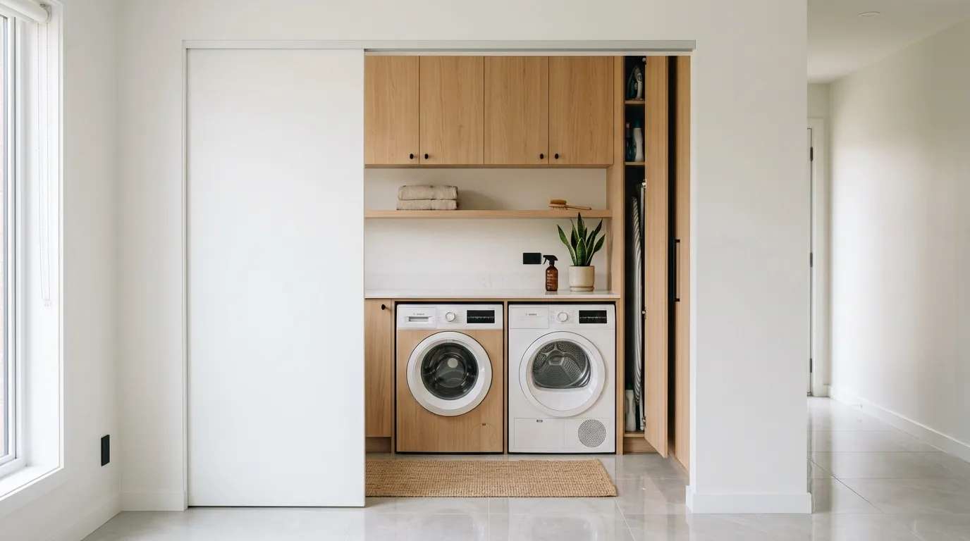 small laundry room ideas Sliding Pocket Door