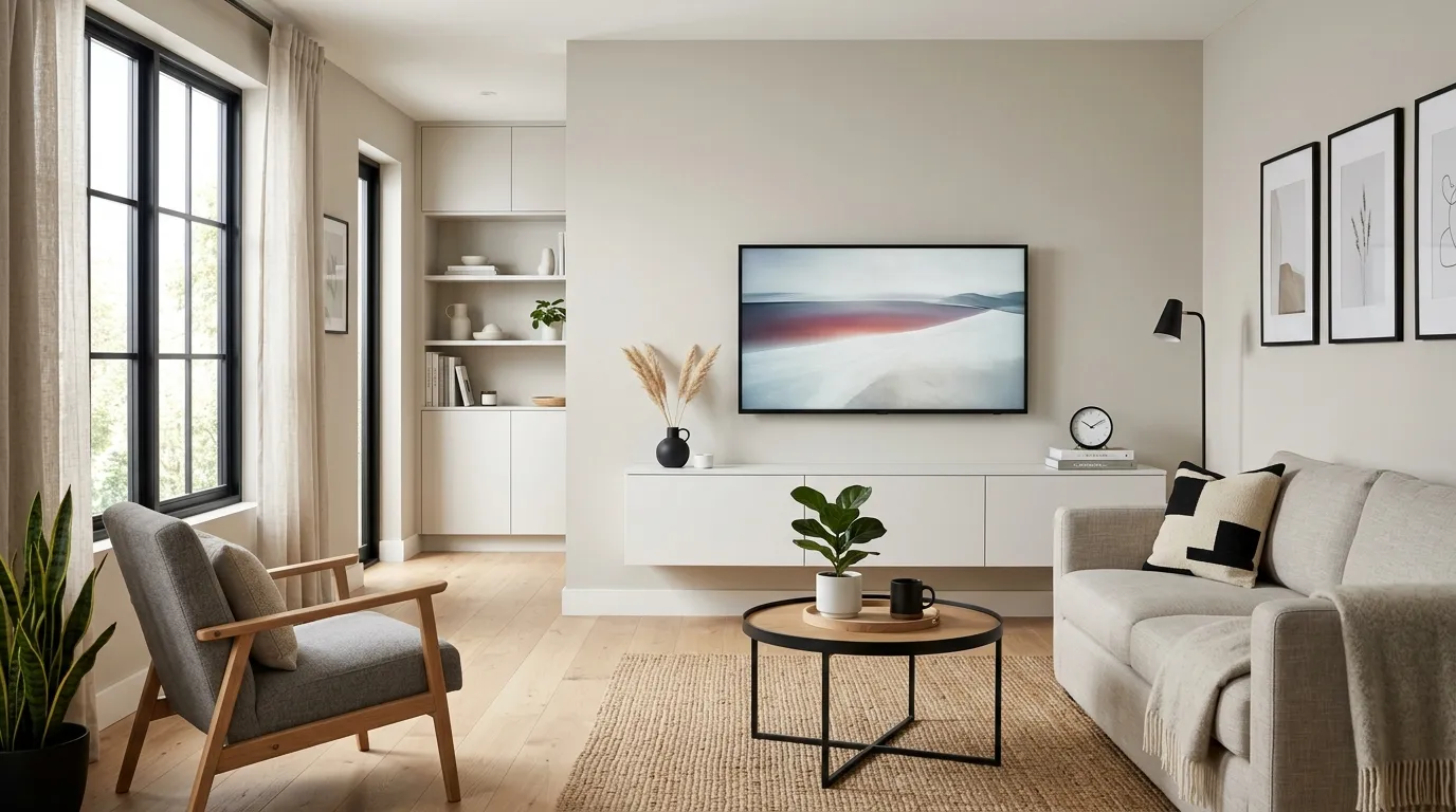 small living room tv stand ideas Floating Console