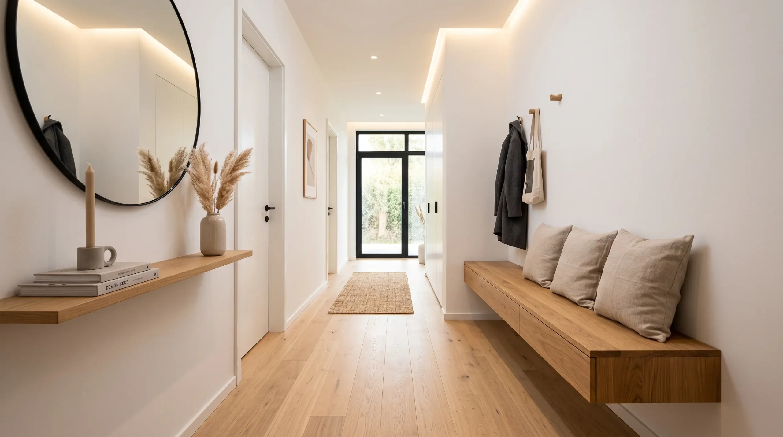 smart entrance hall ideas Floating Bench