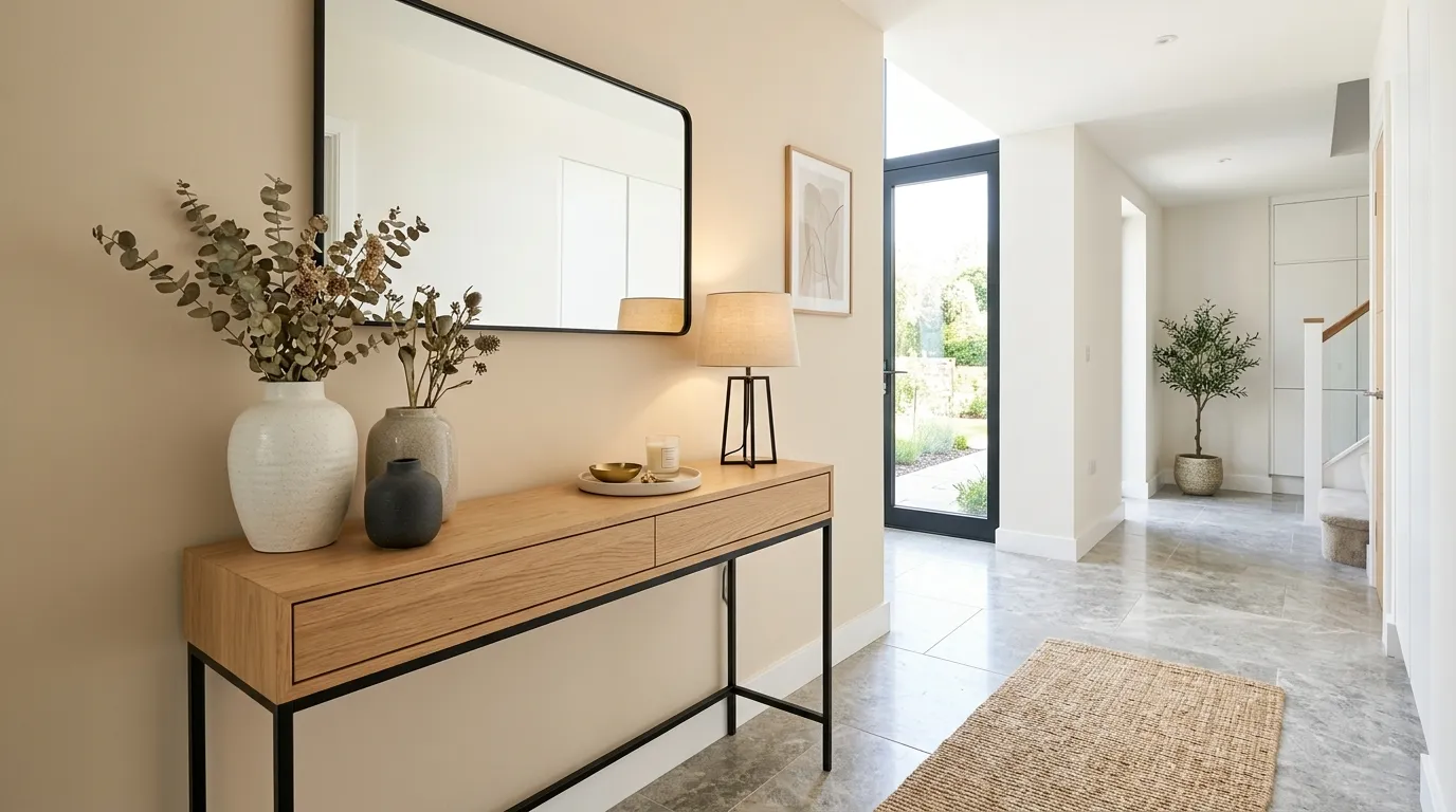 smart entrance hall ideas Slim Console Table