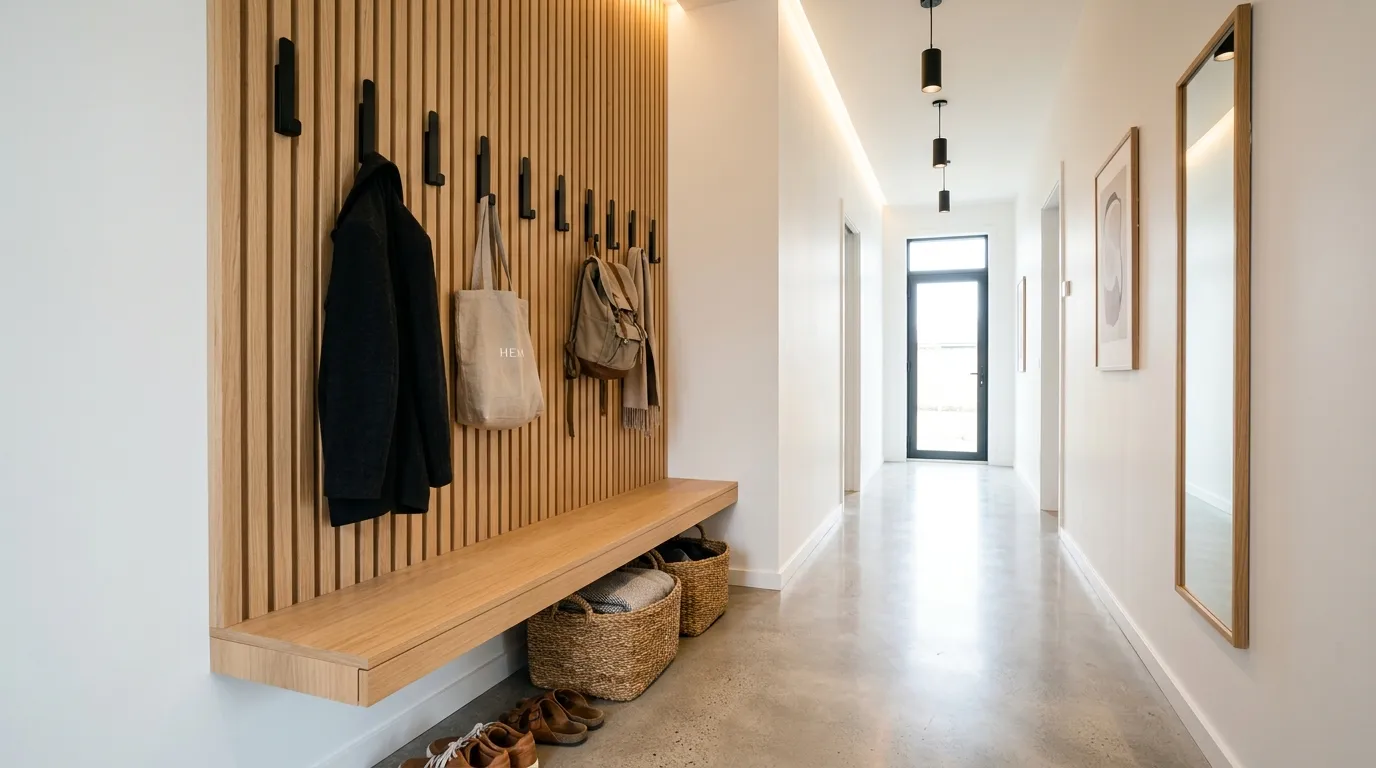 smart entrance hall ideas Vertical Coat Wall