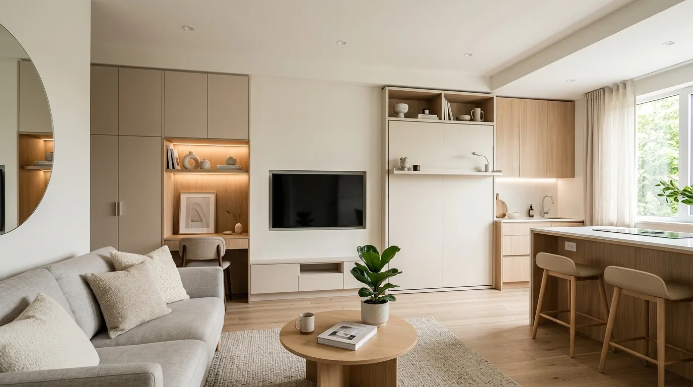 studio apartment ideas Built-In Storage