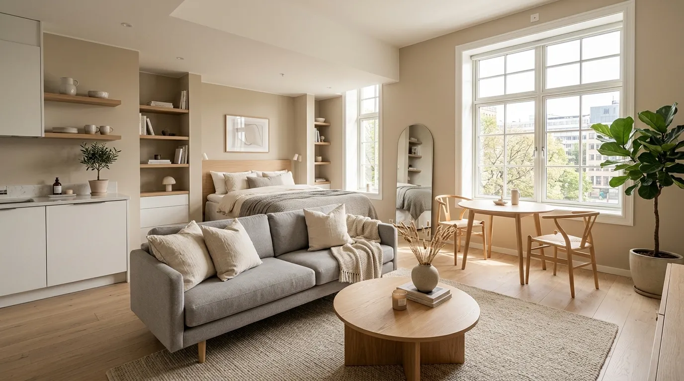 studio apartment ideas Neutral Color Palette