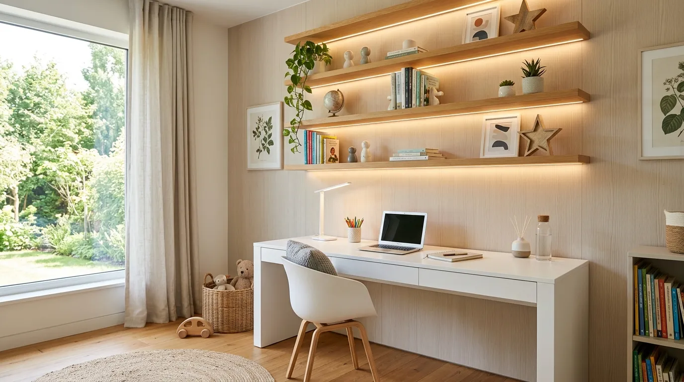 study table designs for kids luxury Floating Shelves