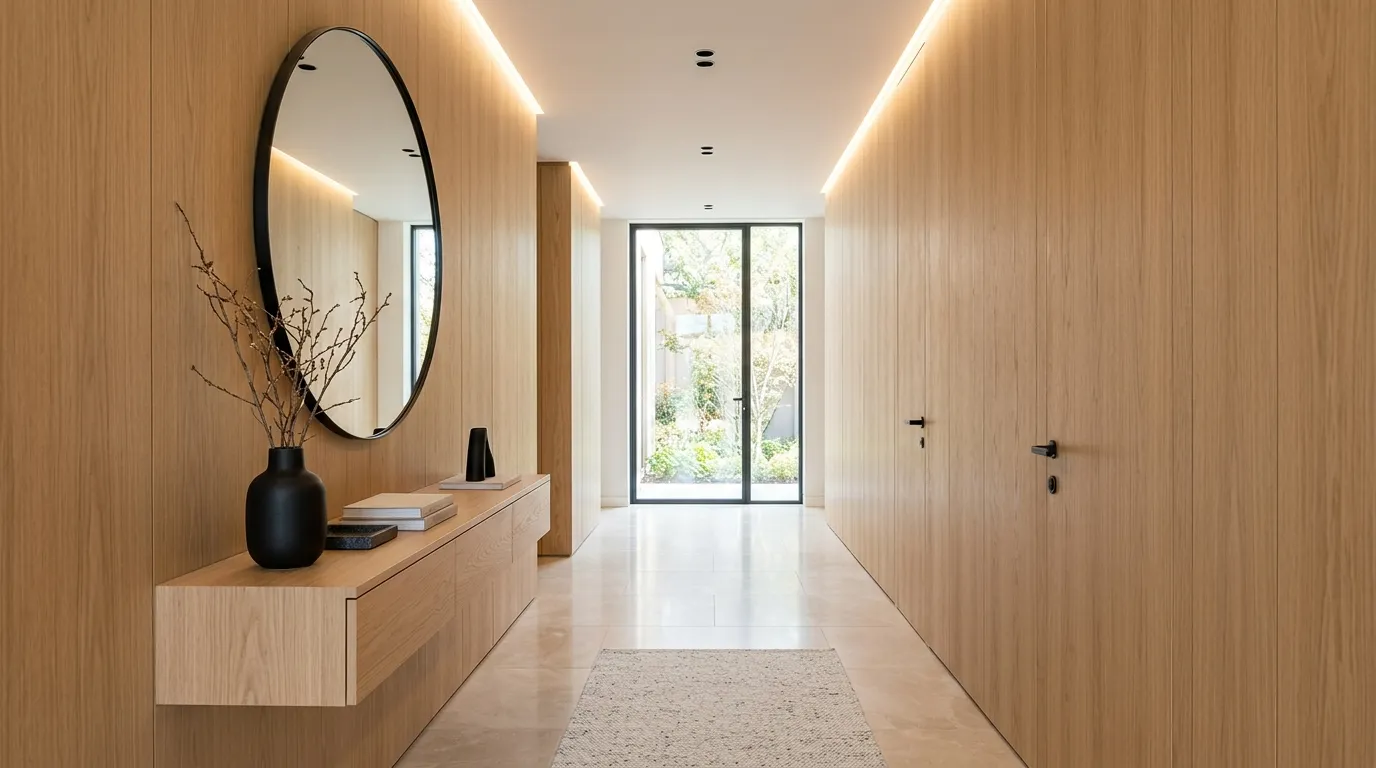 stunning hallway ideas Vertical Paneling