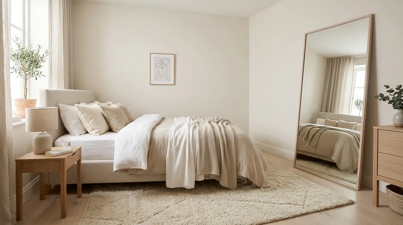 tiny bedroom ideas aesthetic Oversized Mirror