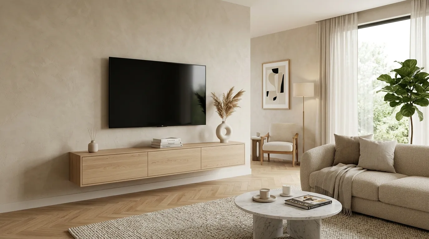 tv stand decor ideas Floating Console