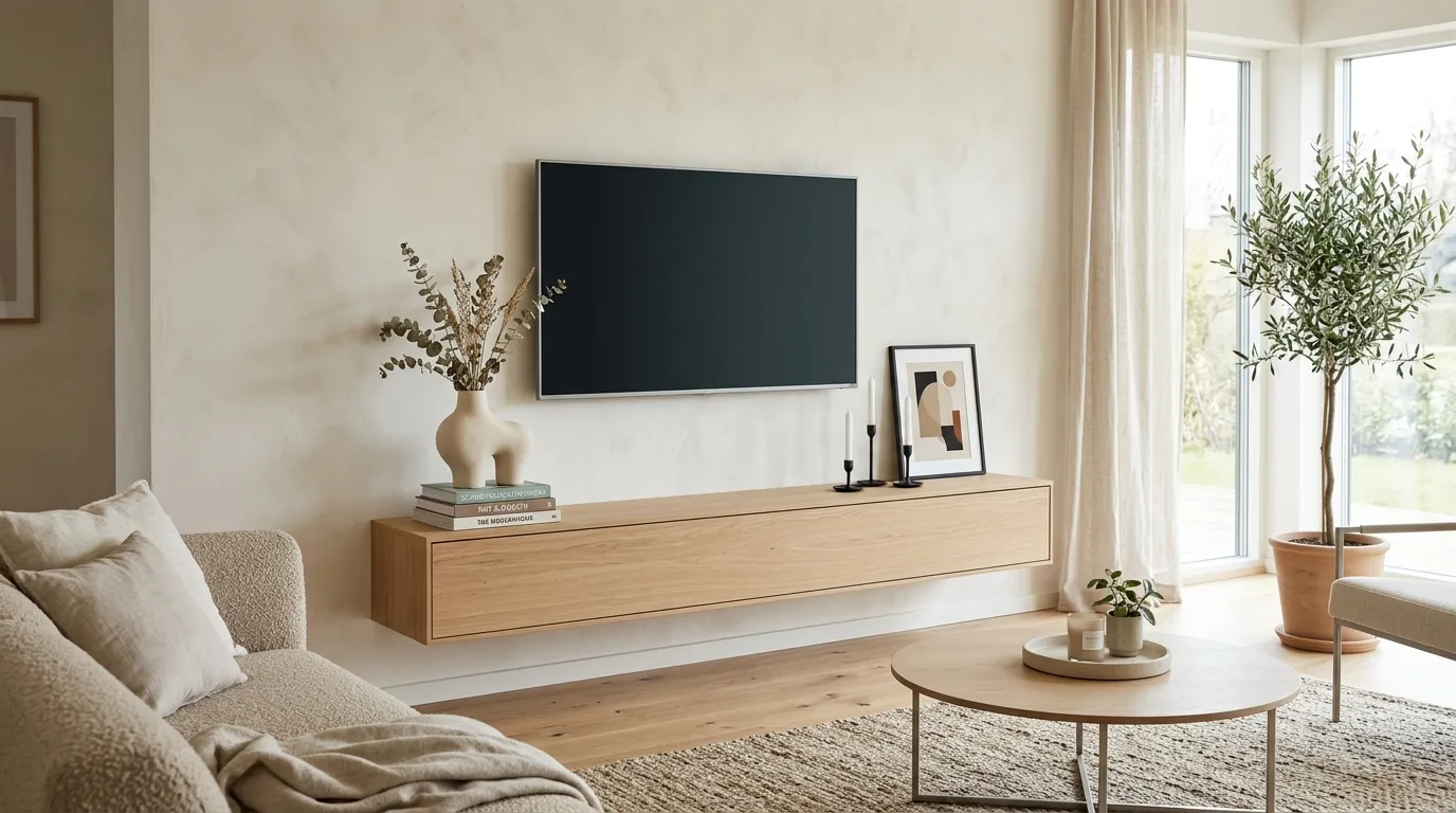 tv stand decor ideas Layered Styling