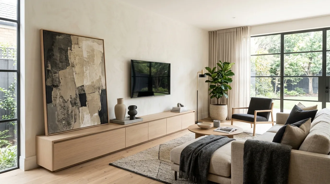 tv stand decor ideas Statement Artwork