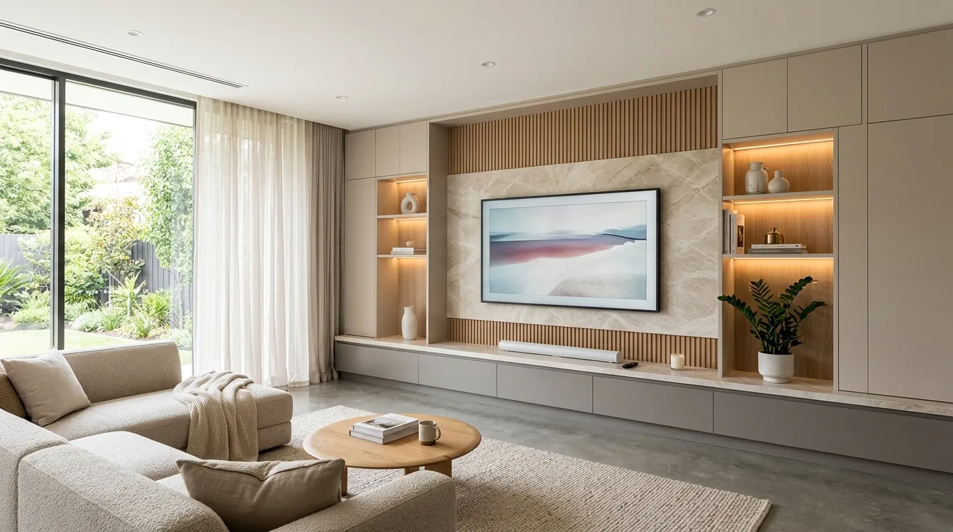 tv wall ideas Built-In Media Wall