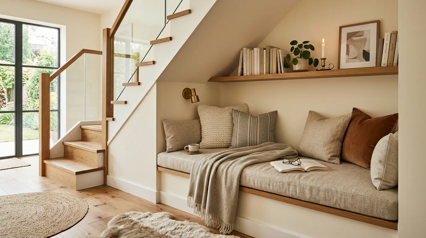 under stairs display ideas