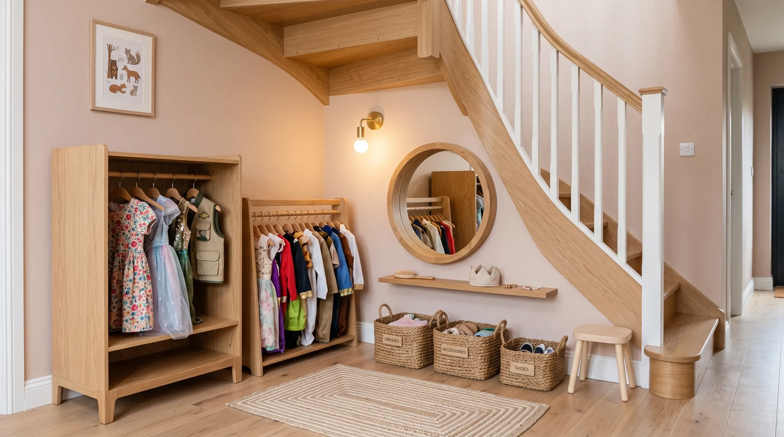 modern kids dress up corner