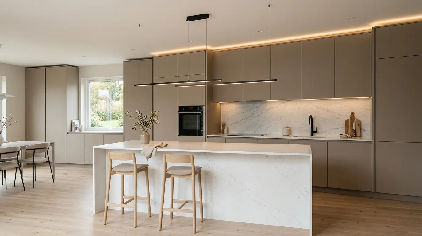 unique kitchen lighting over island Floating LED Bars